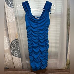 Zara Blue Ruched Top